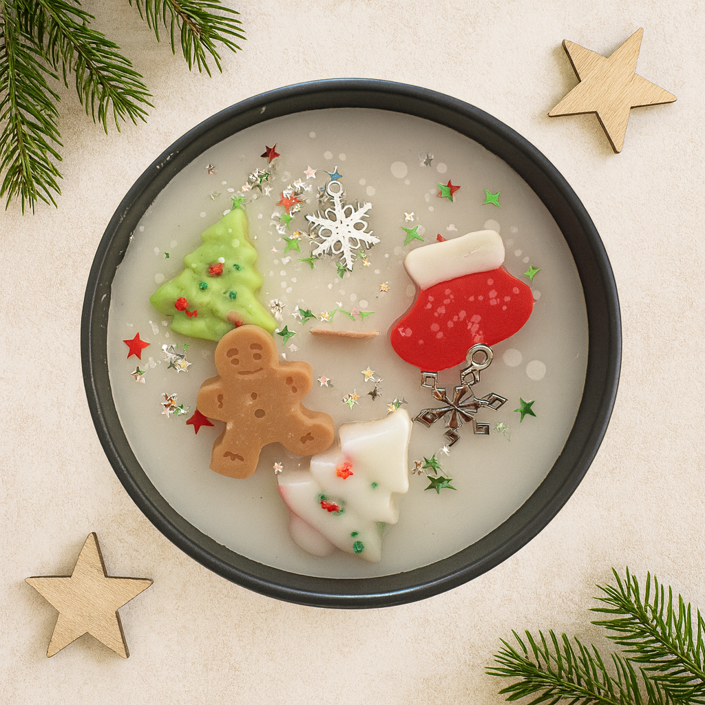Holiday Cookies Candle: Wood Wick | Soy Wax Blend | Gift Boxed | 6oz