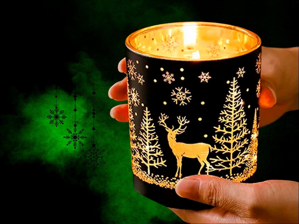 14oz Winter Illuminating Candle | Hand-poured | Soy Wax blend | Wood Wick