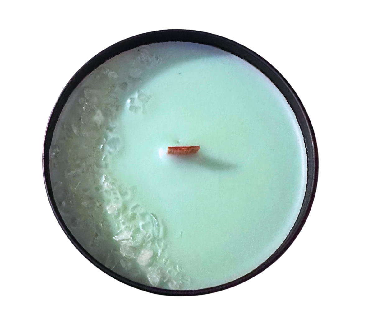 Spearmint & Eucalyptus "Chill Pill" / 6oz Wooden Wick Candle in Premium Tin (Free shipping over $35)