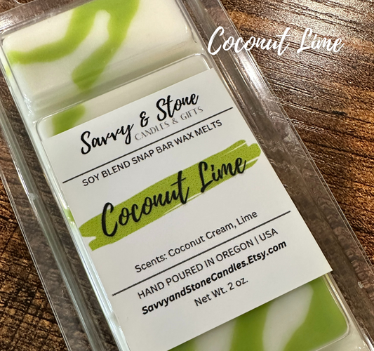 Coconut & Lime Snap Bar Wax Melts
